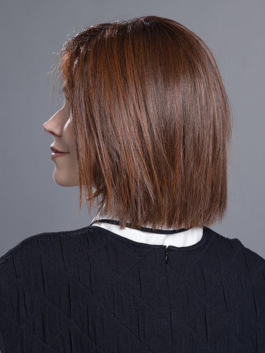 LIA by ELLEN WILLE in CINNAMON BROWN ROOTED 33.30.130 | Dark Auburn, Light Auburn and Deep Copper Brown Blend with Dark Shaded Roots