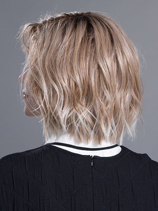 LIA by ELLEN WILLE in CANDY BLONDE ROOTED 101.27.60 | Pearl Platinum, Dark Strawberry Blonde and Pearl White Blend with Dark Shaded Roots