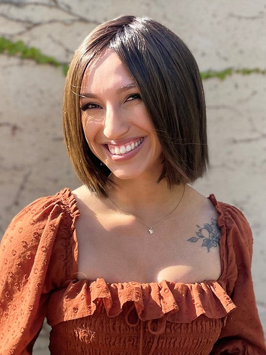 LIA by ELLEN WILLE in COFFEE BROWN 6.8.4 | Dark Brown, Medium Brown and Darkest Brown with Dark Shaded Roots