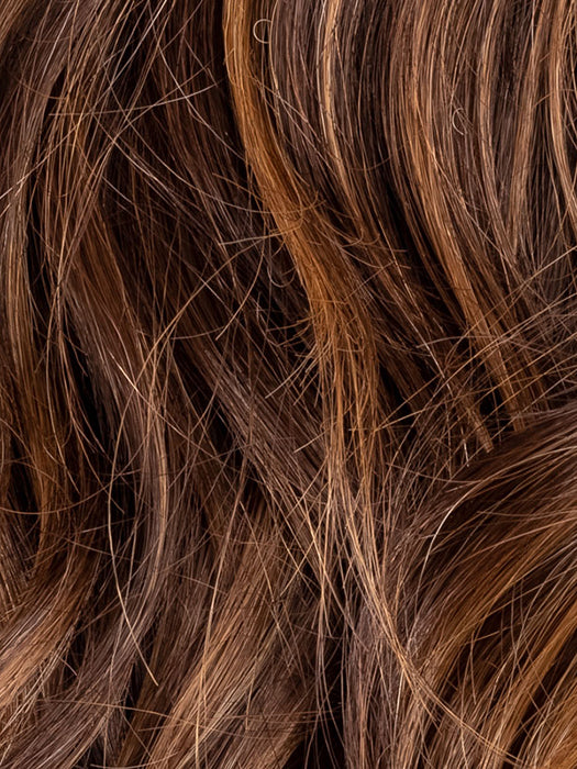 CHOCOLATE ROOTED 830.6.27 | Dark/Medium Brown blended with Light Auburn and Dark Strawberry Blonde with Shaded Roots