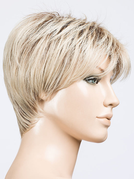 ELAN by ELLEN WILLE in LIGHT CHAMPAGNE ROOTED 101.15.12 | Lightest Pale Blonde, Lightest Ash Blonde, and Light Golden Blonde with Dark Shaded Roots