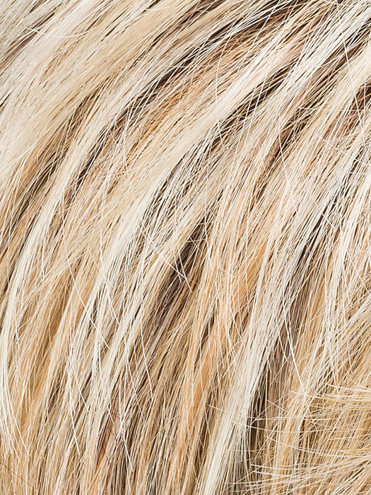 ELAN by ELLEN WILLE in SANDY BLONDE ROOTED 22.20.25 | Light Neutral Blonde, Light Strawberry Blonde, and Lightest Golden Blonde blend with Dark Shaded Roots