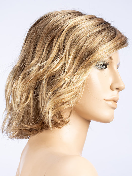 CARAMEL ROOTED 20.14.26 | Medium Ash Blonde and Light Strawberry Blonde blend with Light Golden Blonde and Shaded Roots