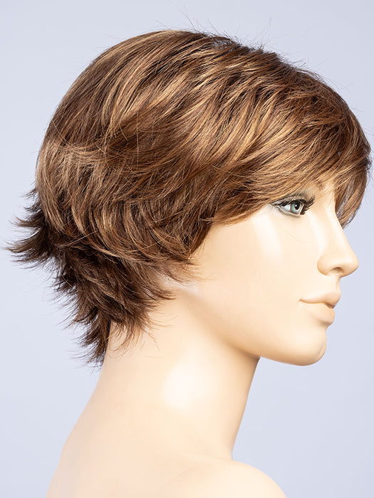 TOFFEE BROWN SHADED 830.27.20 | Medium Brown base with Medium Reddish Brown and Copper Red highlights with a Light Ash Blonde Blend with medium shaded roots