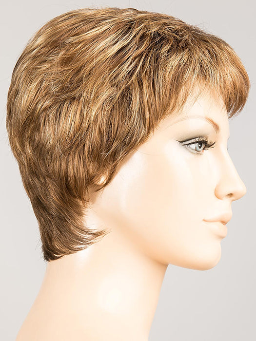 TOBACCO ROOTED 830.27.26 | Medium Brown base with Light Golden Blonde highlights and Light Auburn lowlights and Dark Roots