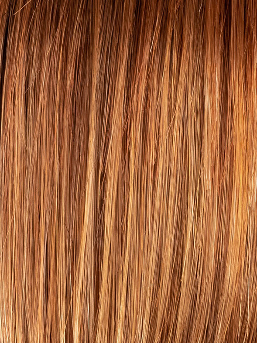 SAFRAN ROOTED 31.30.28 | Light Reddish Auburn, Light Auburn, and Light Copper Red Blend with Dark Roots